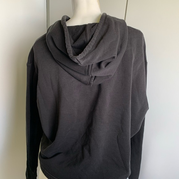 PUMA cropped hoodie sweatshirt black pullover medium - Picture 4 of 4